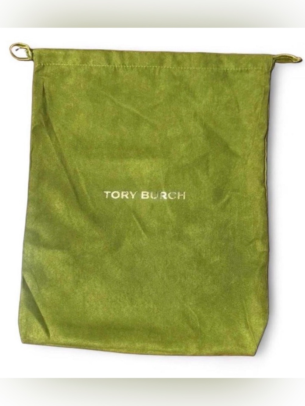 Tory Burch Green Velour Drawstring Dust Bag Shoe Handbag Storage Pouch 12x15